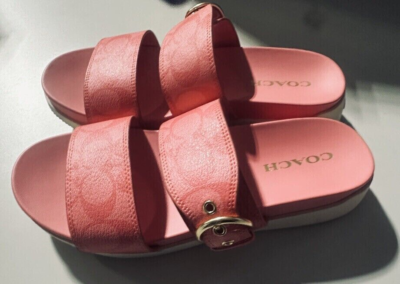 Coach Gwen Signature Sandals Size 9.5 Pink Lemonade | eBay