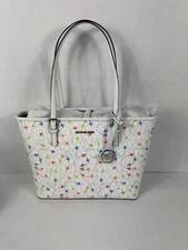 Michael Kors Jet Set Carryall Airplanes Tote Bag White Multicolor NEW
