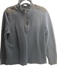 Calvin Klein Men's Sweater Large navy blue Great Pre Owned Condition 