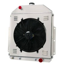 4-Row Aluminum Radiator+Shroud Fan For 1942-1952 51 50 Ford Pickup F1 F2/F3 AT