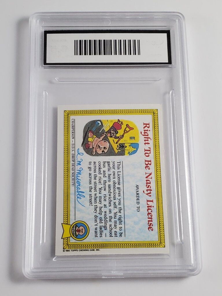 Jenny Genius 1985 Garbage Pail Kids Mini Series GMA Graded 8.5 NM