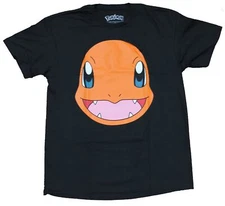 Pokemon Adult New T-Shirt  -  Charmander Smiling Giant Head Pic