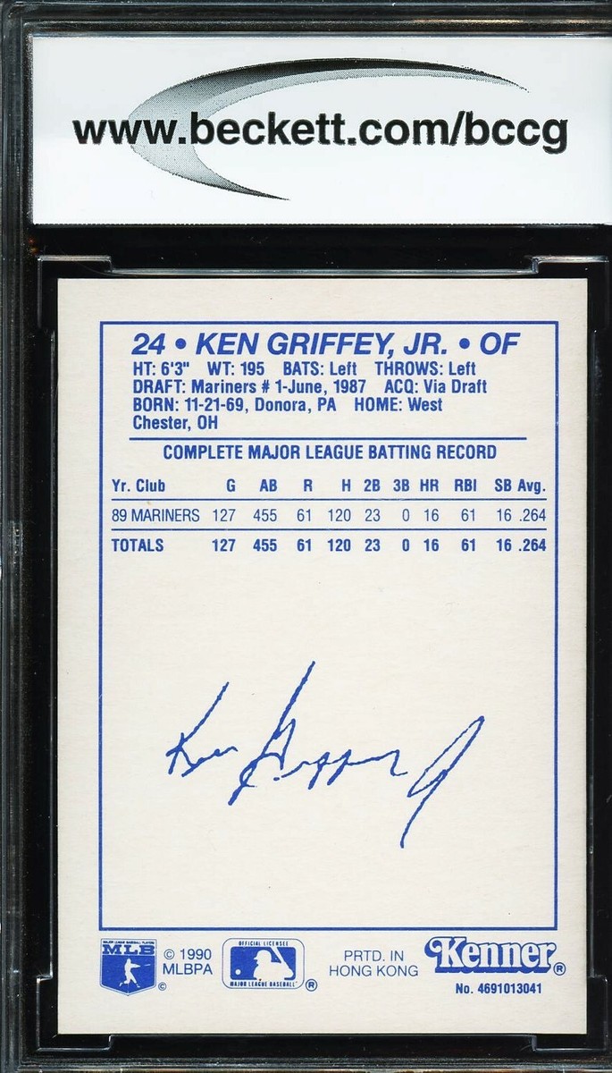 1990年 ケン ・ グリフィー Jr.入りランダムセット39 BCCG BGS 9 1990 KENNER STARTING LINEUP #32a KEN GRIFFEY JR