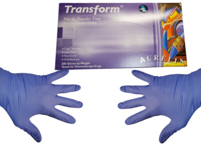 200 Count  Blue Exam Nitrile Gloves, 3.2mil thick. Large or XL Extra Large