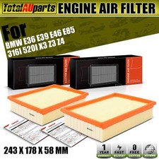 2x Engine Air Filter for BMW E46 E36 E39 E83 E85 316i 318i 325i 520i M3 X3 Z3 Z4