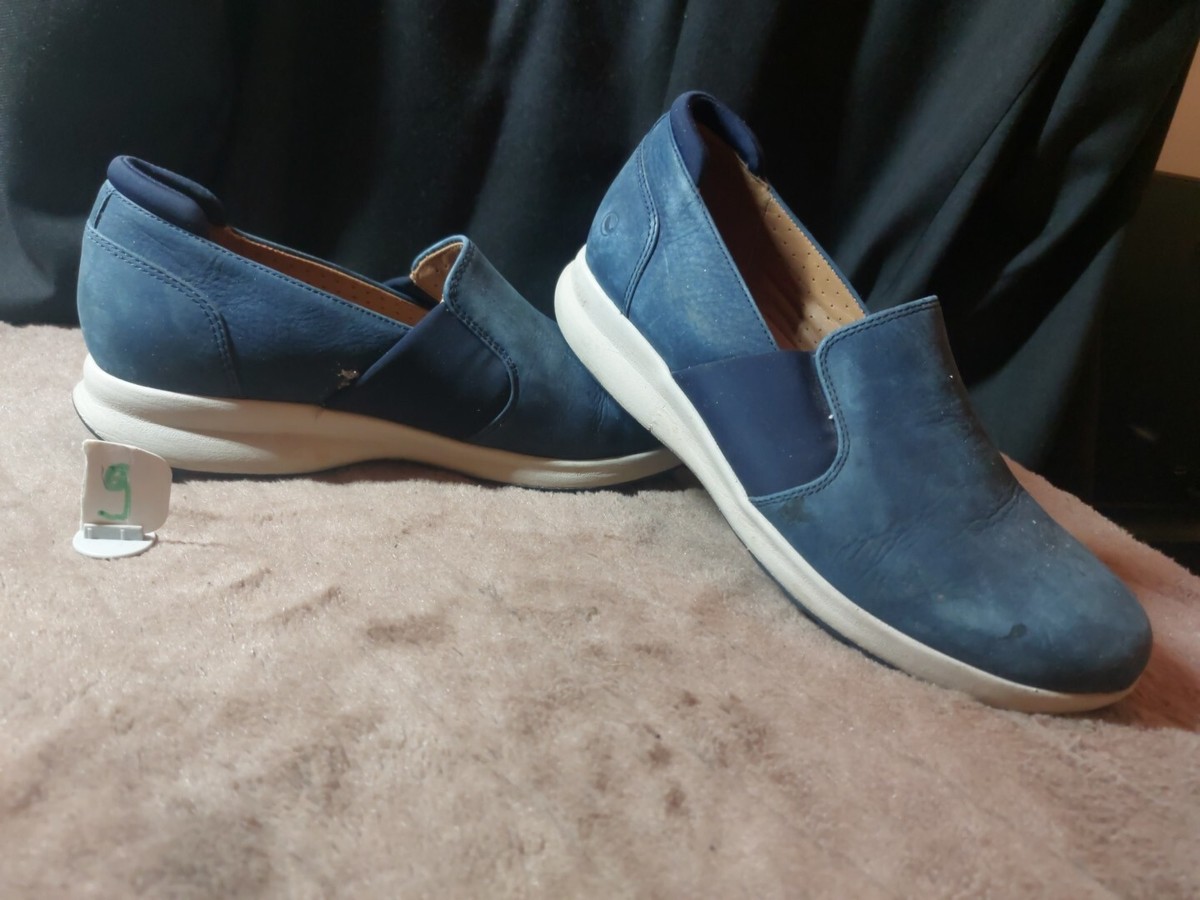 Unstructured by Clarks Blue Nubuck Leather Shoes Clarks Unstructured Womens Shoes Sneakers | Mercari main image 4
