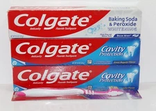 Colgate 3-Pack 8oz Toothpaste & Toothbrush Bundle – Sealed, Exp 2024