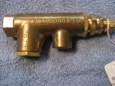 R. Conrader co RCL-S valve preset to 125-150 psi
