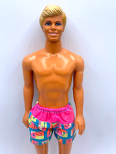 LOT 8 DRESSED BARBIE DOLL 1990 HAWAIIAN FUN KEN 5941