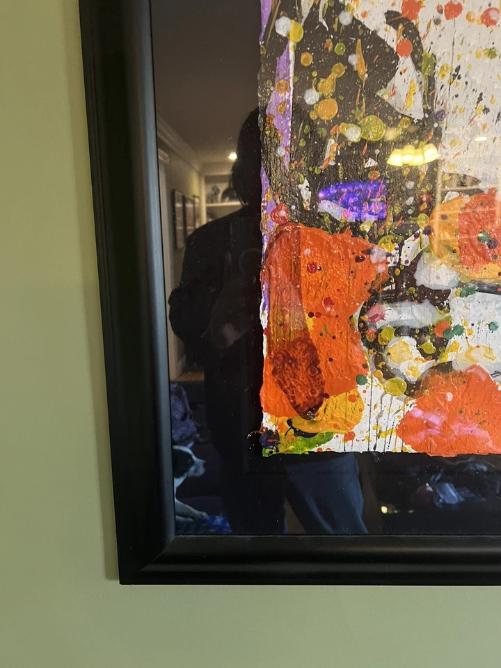 Acrílico sobre papel original Squeeze The Day - Enmarcado por Tom Everhart Foto 4 de 4