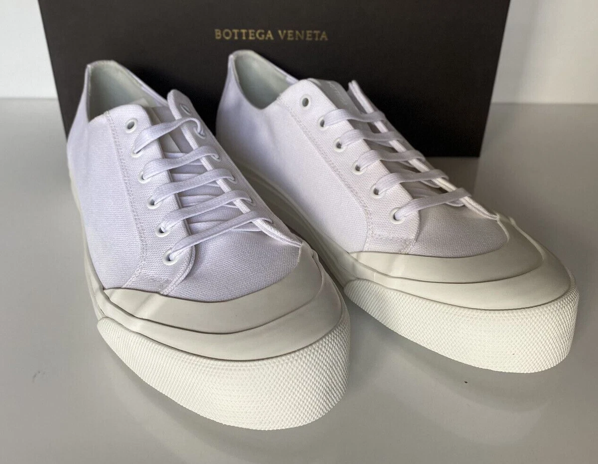 NIB 570 Bottega Veneta Men s Speedster Cotton White Sneakers 6 US