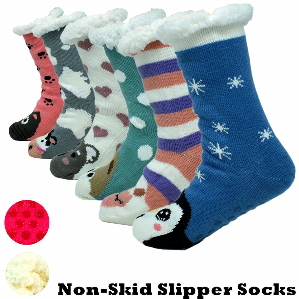 LOTE de calcetines deportivos difusos térmicos forrados de lana Sherpa antideslizantes gruesos para mujer Foto 3 de 4