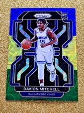 Davion Mitchell 2021-22 Panini Prizm Rookie Choice Blue Yellow Green RC #312 💥