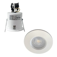 Aurora EN-DLM981X Fire Rated Downlight GU10 Fixed Matt White Bezel IP65