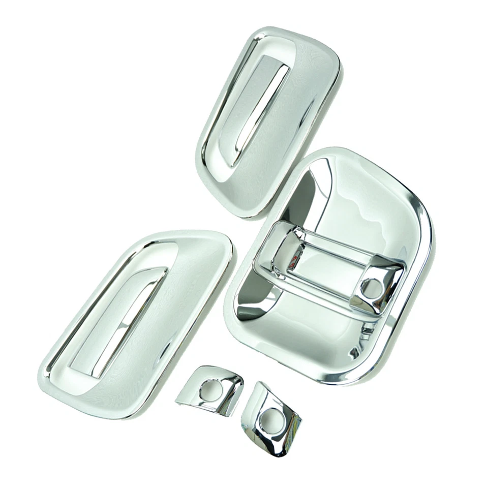 Se adapta a Toyota Hiace Commuter 05 17 18 Manija Cuenco Inserto Cubierta Conductor Izquierdo Cromo Foto 4 de 4