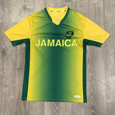Maillot Jamaïque Soccer / Football - Homme Taille M - #10 - Jaune Et Vert - Occasion