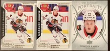 (3) 2018-19 O-PEE-CHEE DOMINIK KAHUN MARQUEE ROOKIE RC SILVER UD PORTRAITS