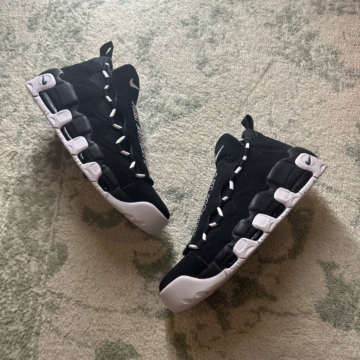 Size 11 - Nike Air More Money Black White for sale online | eBay