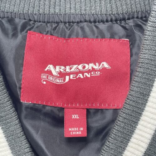 Arizona Jeans Letterman Jacket Mens XXL Varsity Poly/Wool Blend Gray White Vtg - Picture 3 of 24