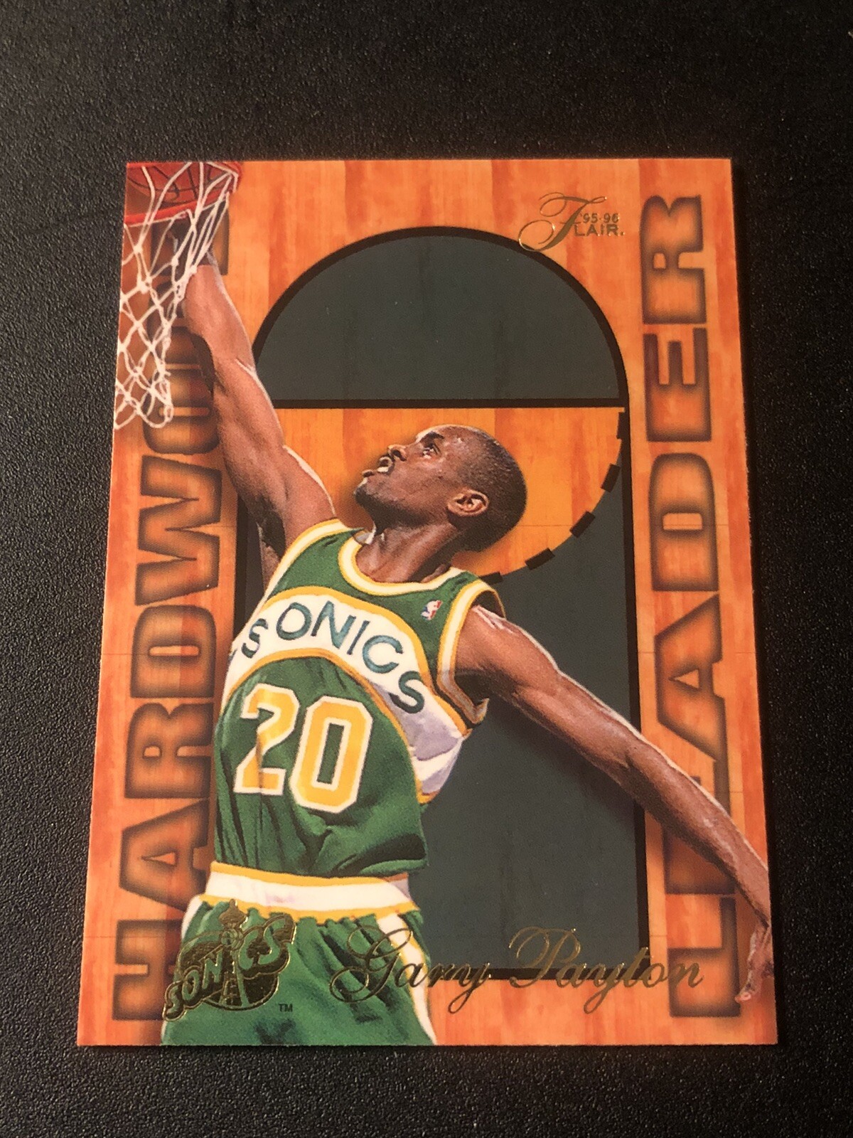 1995-96 Fleer Flair Hardwood Leader Gary Payton #25 HOF