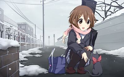Anime girls kon sakamoto hirasawa yui nichijou cats Playmat Game Mat Desk