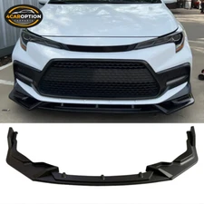 Fits 20-24 Corolla SE XSE C Style Front Bumper Lip Spoiler PP Matte Black 3PCS