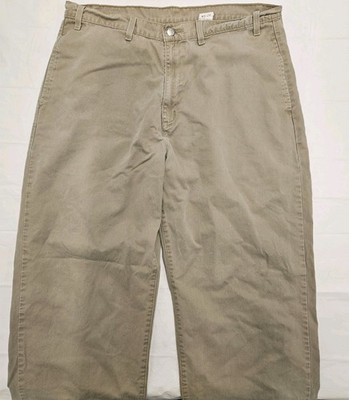 VTG Levi's L2 Khakis Men's 36x30 Khaki Beige Carpenter Wide Leg Baggy 90s Skater
