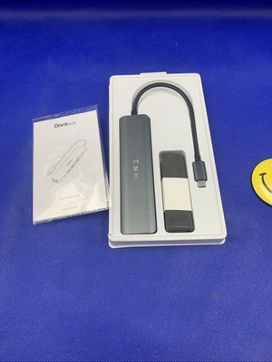  USB C Hub 4K 60Hz, Dockteck 7-in-1 USB C PD Ethernet Hub Dongle with 4K 60Hz