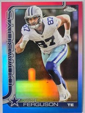 2025 Topps Chrome Jake Ferguson Red, White and Blue Refractor #75 Cowboys