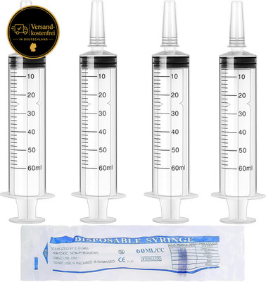 Dosierspritzen 50ml Set für Tierpflege & Fütterung, wiederverwendbar, steril