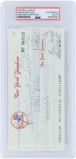 Graig Nettles New York Yankees Signed Check from April 29, 1971 - PSA 84855691