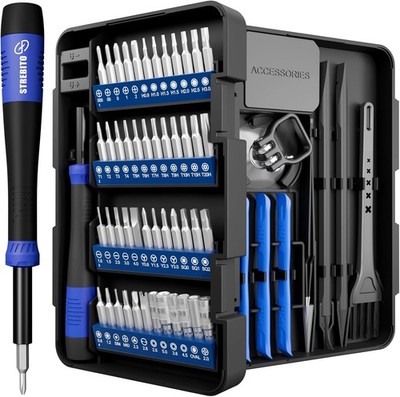 STREBITO Small Precision Screwdriver Set 64-piece with Torx, Triwing, Pentalobe,