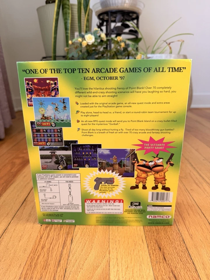 Point Blank Game Sony PlayStation 1 GUNCON NEW NEVER USED COMPLETE IN BOX RARE - Image 3 of 4