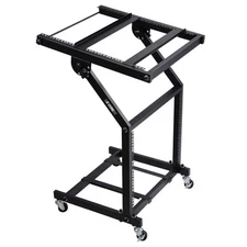 5Core DJ Mixer Stand 9U Adjustable Rack Mount Stage Cart Audio Studio Equipment
