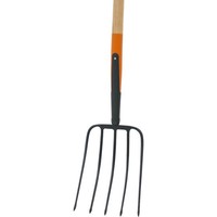 Kompostgabel Mistgabel Heugabel 5 Zinken 110 Cm Ergonomisch Anthrazit-Orange