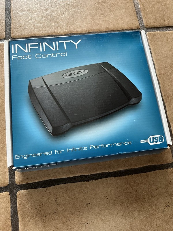 Infinity USB Foot Pedal Control with Computer Plug In - Black