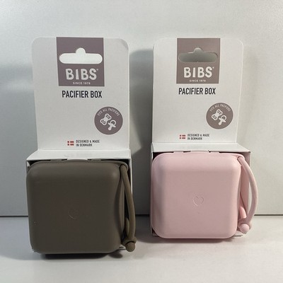 BIBS Pacifier Box 2x Schnullerbox Dark Oak & Blossom (H005)