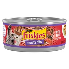 Purina Friskies Wet Cat Food Meaty Bits Beef Gravy 24x 5.5oz Cans 4.30 per gallon