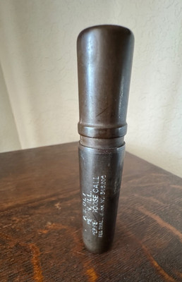 Vintage P.S. OLT PERFECT GOOSE CALL NO. 348205 Threaded Pekin, IL Geese Hunting