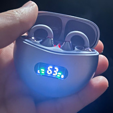 Bluetooth Wireless In-Ear Earbuds w/ Charging Case LED Display, Purple