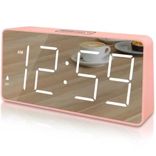 Peakeep Digital Clock, Alarm Clock Battery Backup Powered for Bedrooms - Mir...