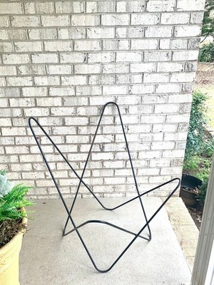 Vtg XL Knoll Butterfly Chair Frame | Steel Butterfly Lounge Chair Frame