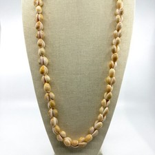 Natural Cowrie Shell Necklace Boho Coastal Statement Beachy Summer Layering Gift