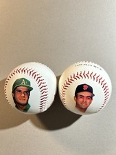 Will Clark And Jose Canseco Photo Ball