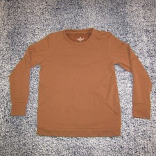 Cuddl Duds Women Ultracozy Long Sleeve Tunic Sweatshirt Brown Size Small