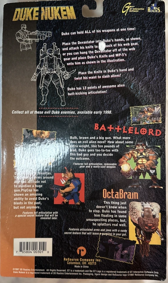 Figura de acción Duke Nukem 1997 3D REALMS ReSaurus (X1) Foto 2 de 4