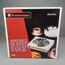 Hot Plate Toastmaster Deluxe Buffet Range Model 6406 SEALED Original Box