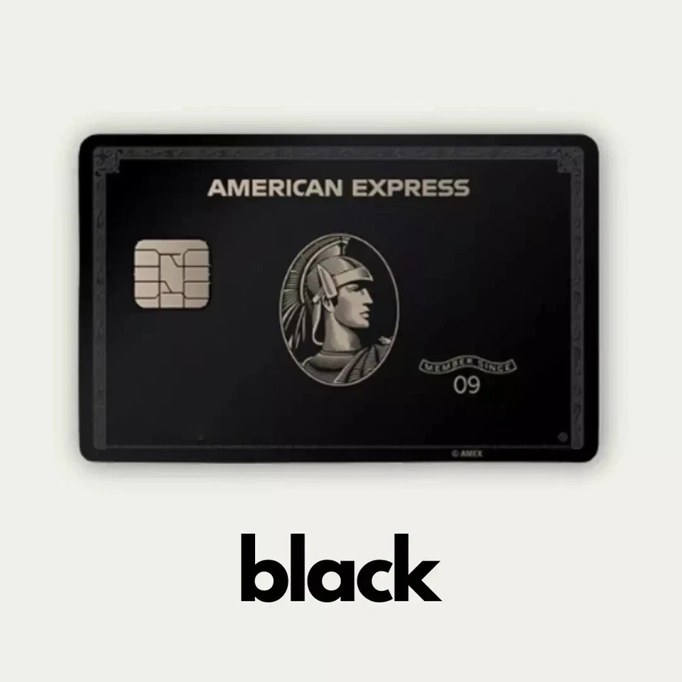 Adesivo de cartão de crédito AMEX AE peles de cartão vinil preto ouro platina ou conjunto de 3 - Imagem 3 de 4
