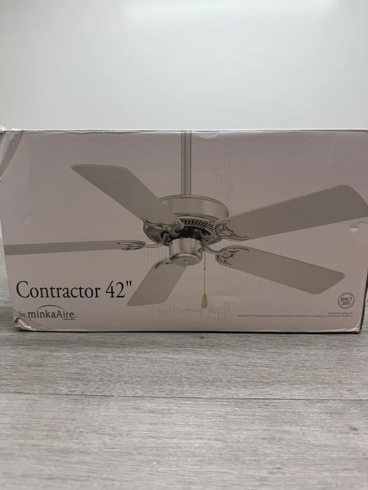 MinkaAire Contractor 42 Contractor 42" 5 Blade Indoor Ceiling Fan Brushed Steel - Image 2 of 3