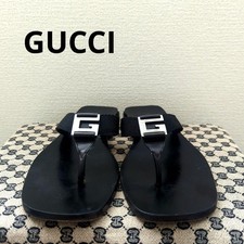 Gucci Thong Sandals Black With Logo Size 37 US About7 For Women